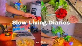Thumbnail: a slow day cooking at home🍲| pasta salad | watermelon receipes and comfort foods 