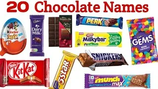 Thumbnail: 🍫 20 चॉकलेट के नाम| Chocolates for Kids| Chocolates Name with Picture and sound| kids Learning Video