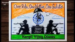 Thumbnail: Kargil Vijay Diwas drawing / Independence Day drawing / Kargil Vijay Diwas drawing with theme 2026