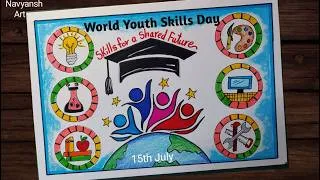Thumbnail: World Youth Skills Day poster drawing / World Youth Skills Day 2026 drawing / Youth Skills Day chart