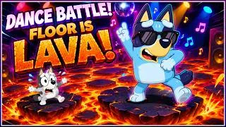 Thumbnail: Bluey Floor Is Lava Brain Break Fun | Just Dance & Bounce | Epic Dance Battle | DannyGo! | Lets Go!