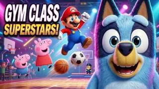 Thumbnail: Bluey Gym Class Superstars | Dance Along with Navy Lee TV