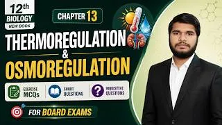 Thumbnail: 12th Bio New Book | Chap 13 | Thermoregulation and Osmoregulation | Exercise MCQs | Short Questions