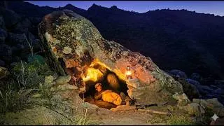 Thumbnail: I found an ancient rock cave in the mountains and prepared it for survival.