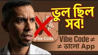 Thumbnail: ৯০% মানুষ যেভাবে ভুলকরে Vibe Coding করে app বানায়