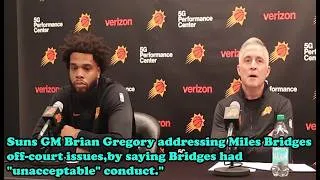Thumbnail: Phoenix Suns new addition Miles Bridges today's introductory press conference