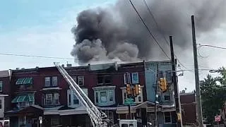 Thumbnail: Firefighters battle house fire in North Philadelphia