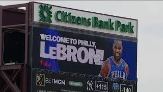 Thumbnail: Sixers fans host ‘Welcome LeBron' tailgate