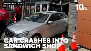 Thumbnail: Car crashes into Jersey Mike's shop in Massachusetts