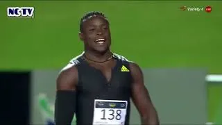 Thumbnail: Omanyala   Ferdinand runs 9.98 seconds to beat Akani Simbine in 100m race in Germiston South Africa