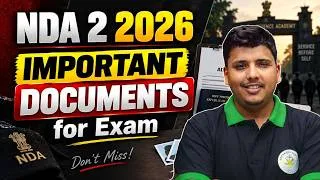 Thumbnail: 👉 NDA 2 2026 Exam: ये Documents जरूर लेकर जाएं ❗ | Exam Centre पर ये गलती मत करना 🚨