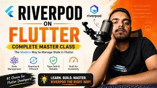 Thumbnail: Riverpod Tutorial in Hindi | Complete Flutter State Management Guide