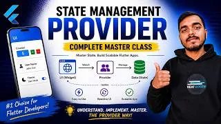 Thumbnail: Flutter Provider Tutorial in Hindi | State Management for Beginners