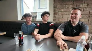 Thumbnail: Young food reviewers dev and remy,try enochs