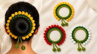 Thumbnail: Treandy ,Viral & Easy  Crochet Gajra/Beni Hair Accessories tutorial ✨️ 🌼@Needle&Crochet 