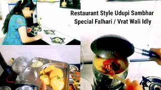 Thumbnail: Kaise Banaye Restuarant Style Udupi Sambhar!! Special Falhari/Vrat Wali Idly!! New Stove Pooja😍