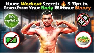 Thumbnail: “Home Workout Plan | Build Muscle Fast + Low-Budget Diet | 5 Proven Tips, 100% Guaranteed ✅”