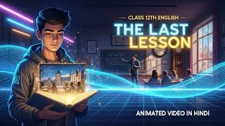 Thumbnail: The last lesson Class 12 | Animated | Full ( हिंदी में ) Explained |Flamingo book by Alphonse Daudet