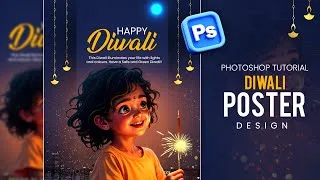 Thumbnail: ✨Diwali Poster Design in Photoshop | Creative Diwali Festival Poster Tutorial 2025 🪔