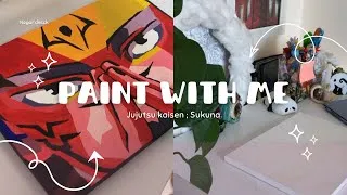 Thumbnail: Painting Sukuna from Jujutsu Kaisen 🎨🔥 | Acrylic Paint With Me (Anime Art) 🦋