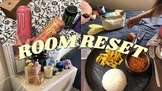 Thumbnail: Cleaning & Organizing My Room 🧺✨ | Drawer Reset, Makeup Declutter & Cozy Vibes🌑🌼