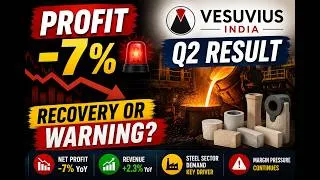 Thumbnail: 🔥 VESUVIUS INDIA Q2 RESULTS 2026 | Profit -7%! | Stock Future Analysis