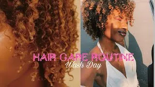 Thumbnail: My natural hair care wash day routine for Moisture+Growth