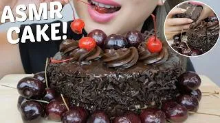 Thumbnail: Double Chocolate Black Forest Cake *ASMR NO TALKING (Eating with Hands) N.E Let's Eat