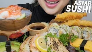Thumbnail: SUSHI ASMR *Aburi Sashimi, Jumbo Green Dragon Roll, Assorted Nigiri with Shrimp Tempura | N.E