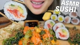 Thumbnail: SUSHI ASMR *OMG Roll, Spicy Salmon Sashimi, Tamaki Rolls with Pork Gyoza No Talking Eating Sounds