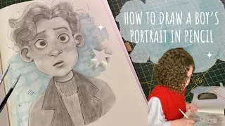 Thumbnail: How to Sketch a Boy Portrait in Pencil — Step by Step in My Sketchbook ✏️
