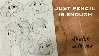 Thumbnail: Sketch with me🎨  filling a spread in my sketchbook & gentle art talk