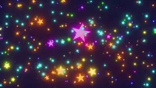 Thumbnail: Flying Through Neon Stars ✨🌈 | 8 Hours Colorful Space Background (No Sound)