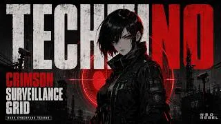 Thumbnail: CRIMSON SURVEILLANCE GRID | Dark Cyberpunk Techno Noir for Coding & Deep Focus