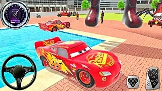 Thumbnail: Indian Theft Aura Simulator | Lightning McQueen & Police Car Driving 3D - Android Gameplay