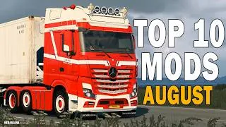 Thumbnail: TOP 10 ETS2 MODS - AUGUST 2026