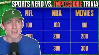 Thumbnail: Sports Nerd vs. ULTIMATE TRIVIA CHALLENGE: NBA, NFL, Tennis, Movies, Language & History | Nerd Sesh