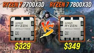 Thumbnail: Ryzen 7 7700X3D vs 7800X3D - Gaming and Productivity Benchmarks