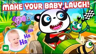 Thumbnail: Goofy Panda & Beebee Bamboo Race! Who Will Win? | COMPILATION | Funny Kids Cartoon | NERONI KIDS