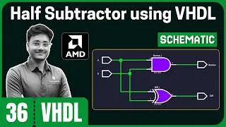 Thumbnail: Half Subtractor using VHDL