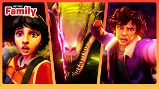 Thumbnail: Sawmill Monster BATTLE! ⚔️ Stranger Things: Tales From '85 | Netflix Family