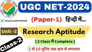 Thumbnail: Research Aptitude [Part-2] for UGC NET, Ph.D Entrance Examination💥 #ugcnet #paper1