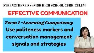 Thumbnail: How to use politeness markers and conversation management signals and strategies  in communication