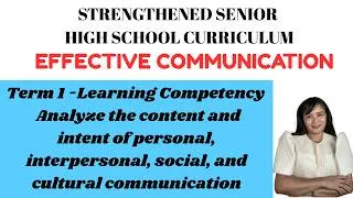 Thumbnail: How to analyze content and intent of personal, interpersonal, social, and cultural communication