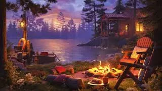 Thumbnail: Relaxing Campfire Ambience | Evening at the Lake House