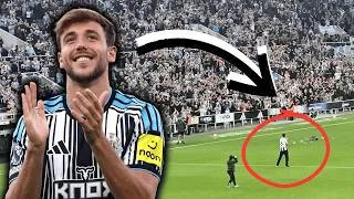 Thumbnail: Newcastle's new signing Nico Gonzalez paraded before kick off to a packed St. James' Park