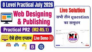 Thumbnail: Web Designing PR2 Live Demo | O Level Practical Web Designing | O Level Practical Exam 2026