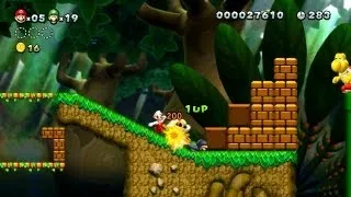 Thumbnail: New Super Mario Bros. U -- Do the Penguin Slide in Jungle of the Giants to Earn 1-Ups