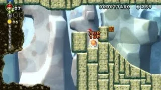 Thumbnail: New Super Mario Bros. U -- Tight Quarters 1-Up Trick in Walking Piranha Plants!