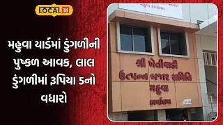 Thumbnail: Bhavnagar Market Yard | મહુવા યાર્ડમાં ડુંગળીની પુષ્કળ આવક, લાલ ડુંગળીમાં રૂપિયા 5નો વધારો| Local18